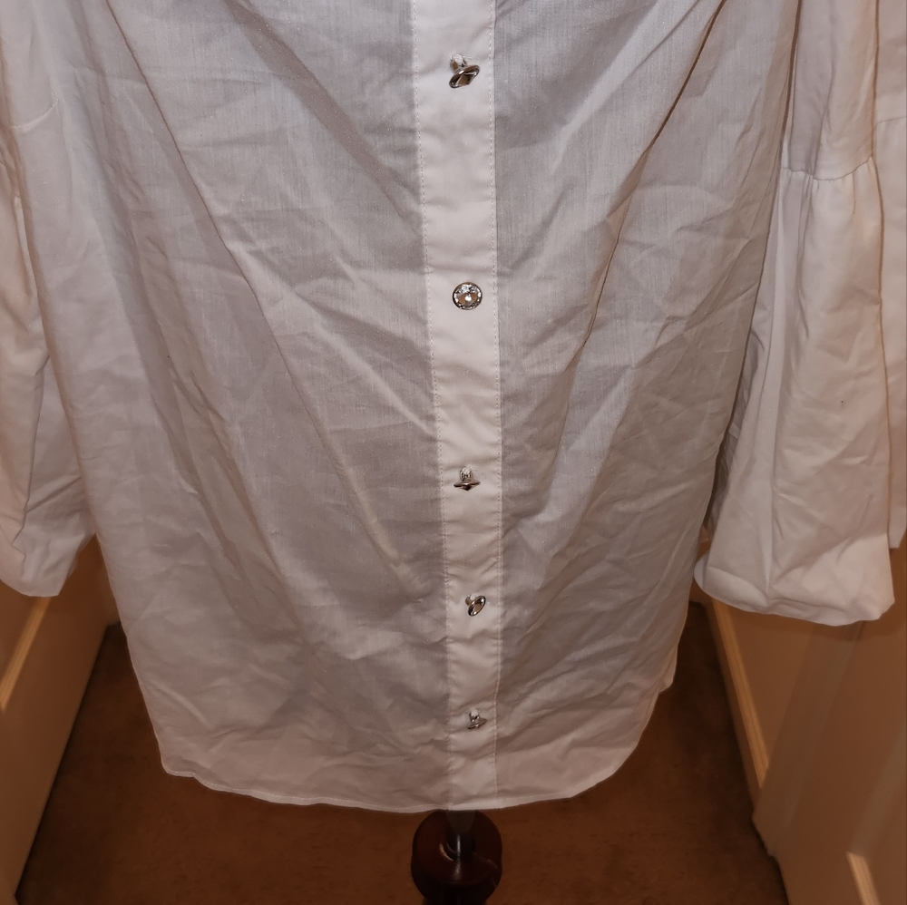 NWT ! INC WHITE BLOUSE 🌞 FINAL OFFER!! - Picture 3 of 5